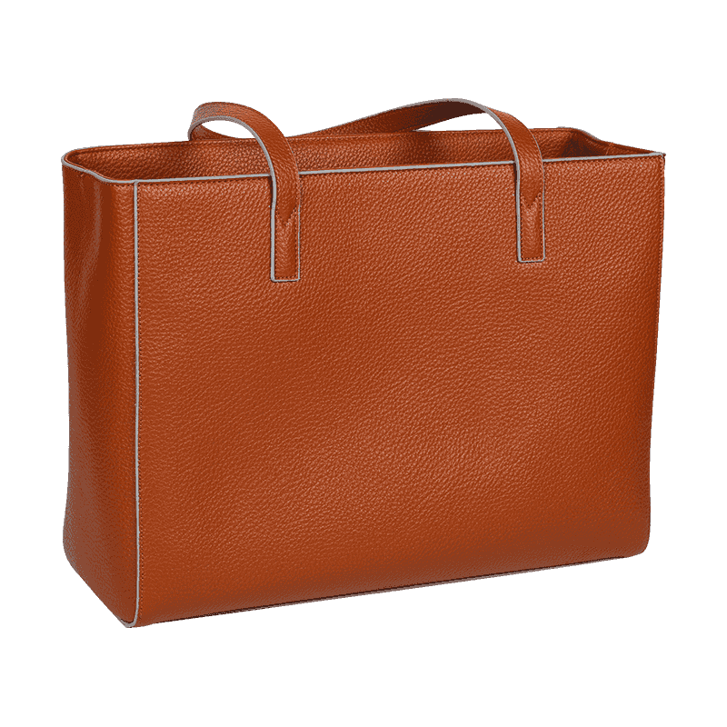 Brown PU Leather Large Capacity Tote Bag