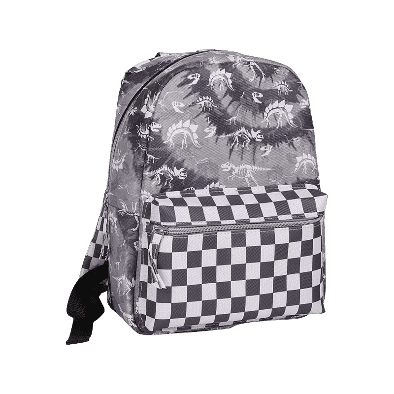 Children's Dinosaur Checkered Backpack