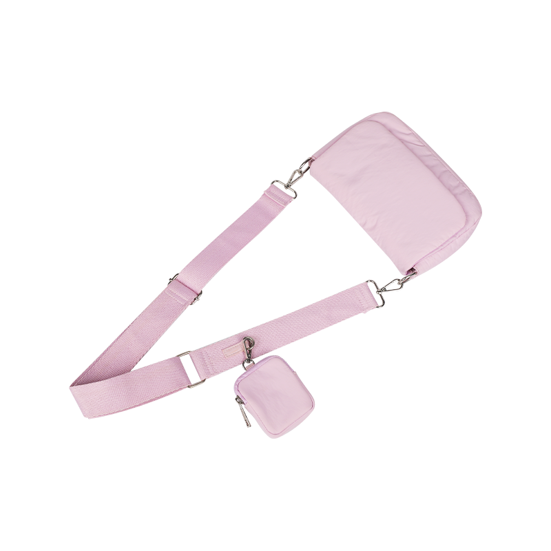 Pink Casual Nylon Crossbody Bag