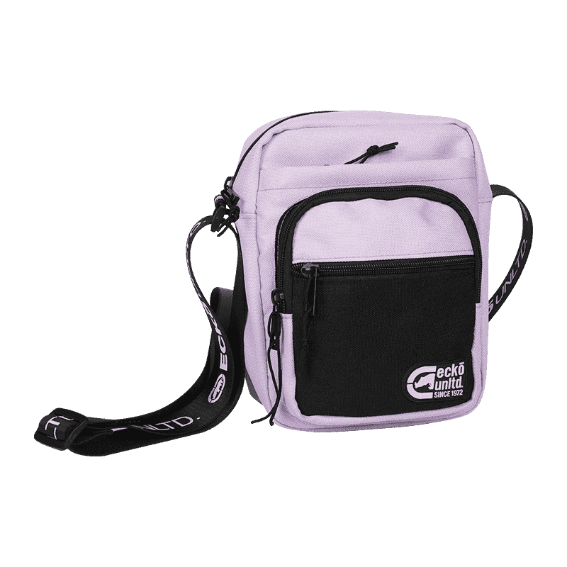 Purple Canvas Multi-Layer Crossbody Bag