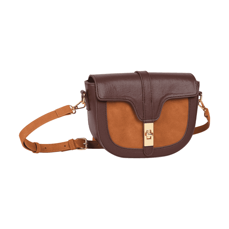 Brown Saddle Crossbody Bag