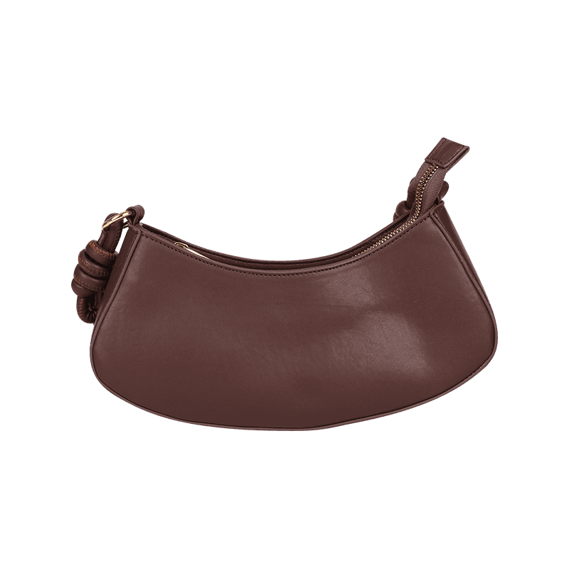 Brown PU Leather Large Capacity Crossbody Bag