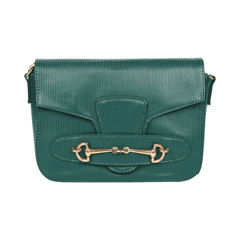 Vintage Green Horsebit Crossbody Bag