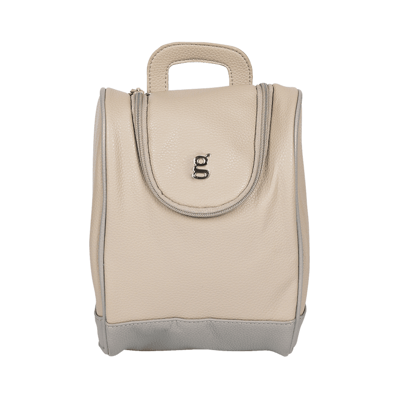 Gray PU Leather Handheld Cooler Bag