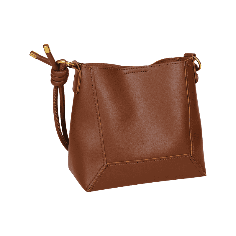 Coffee Large Capacity Tie Crossbody Bag