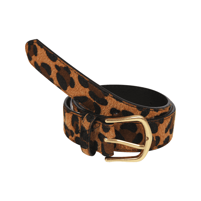 Brown Leopard Print Belt