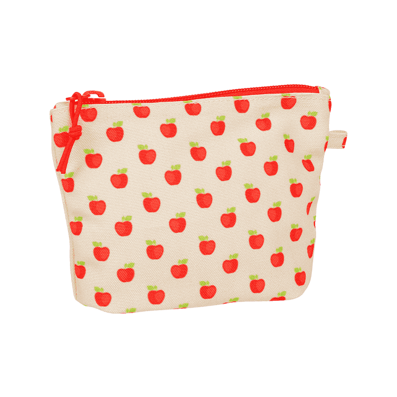 Apple Print Small Makeup Bag