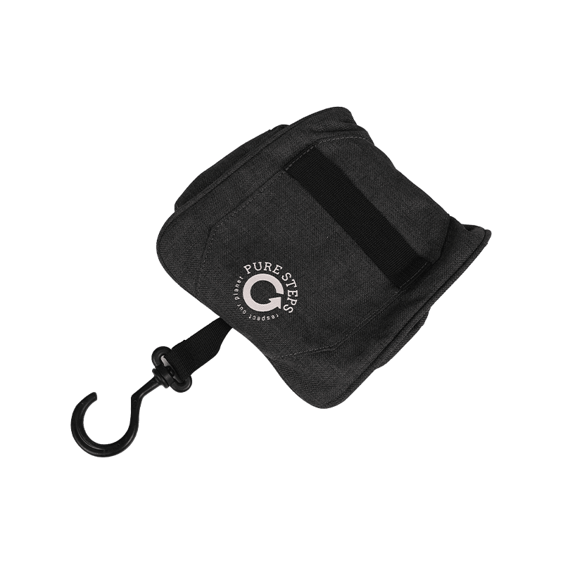 Portable Hook Black Makeup Bag