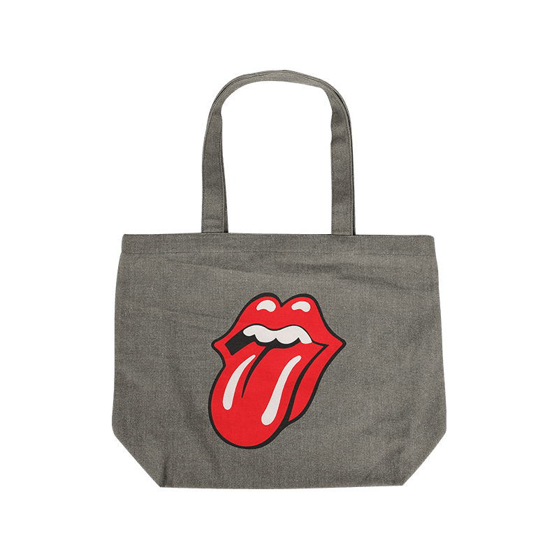 Gray Red Tongue Canvas Bag