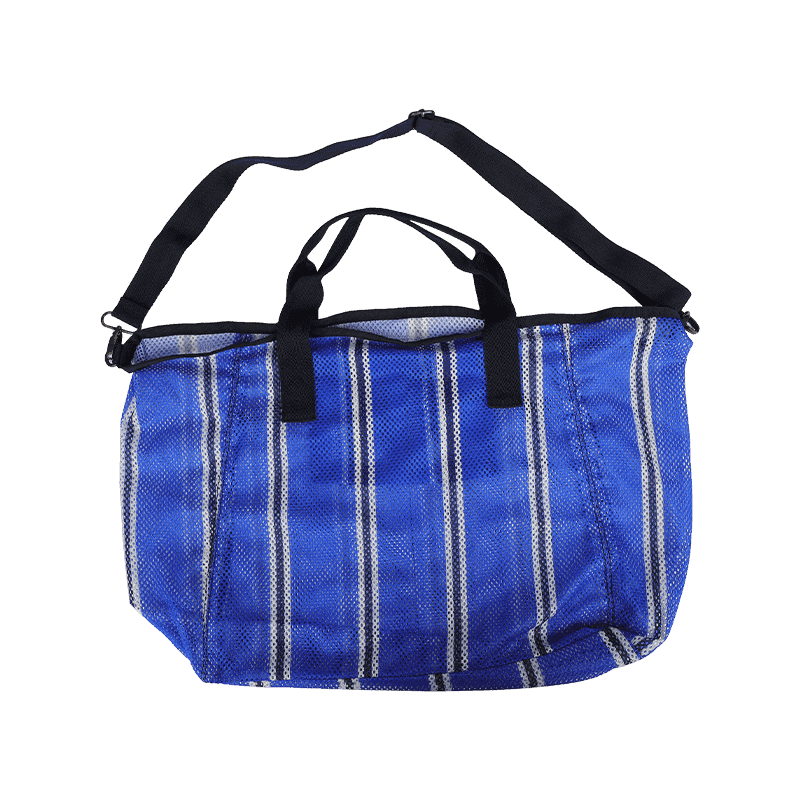 Handheld and Crossbody Blue Shopping Bag