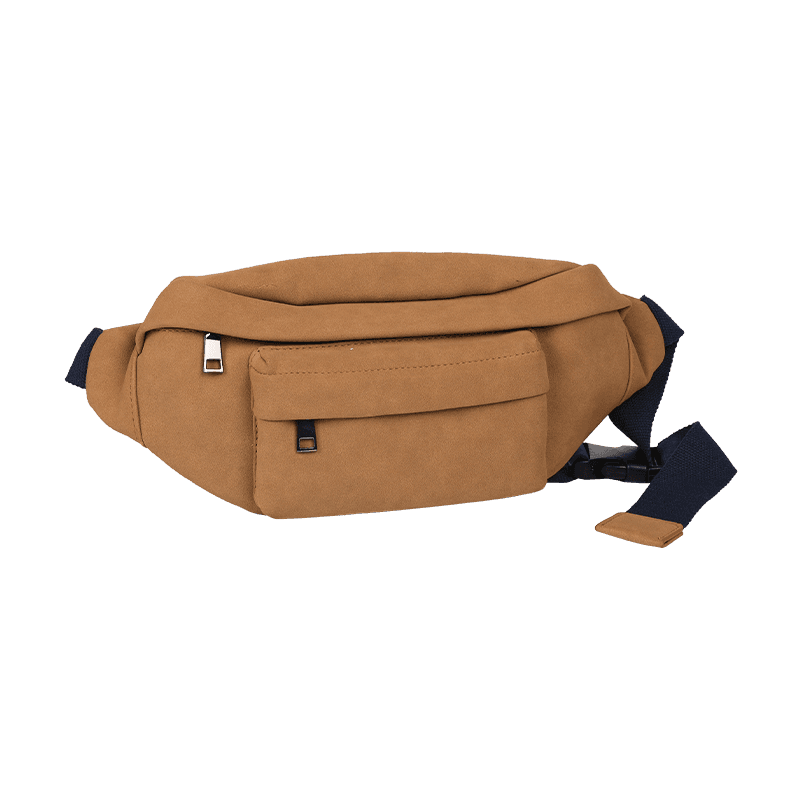 Brown Suede Large Capacity Waist Bag