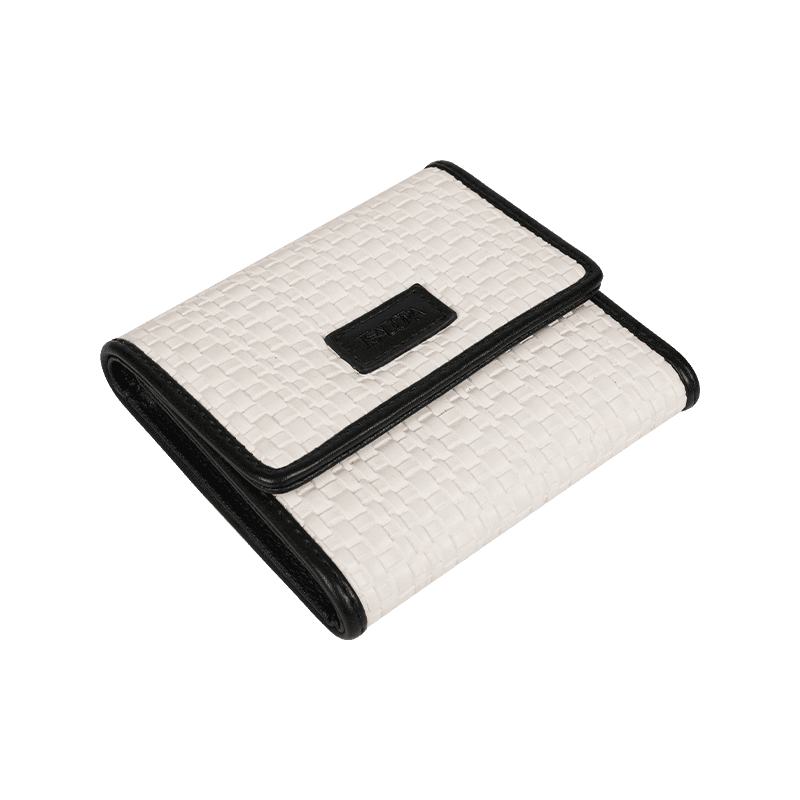 Woven PU Leather Clutch Wallet